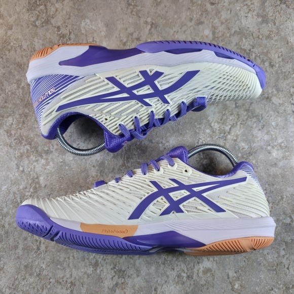 Asics Solution Speed FF 2 White Amethyst 1042A136-104 Women\'s 9.5 *Read Desc.